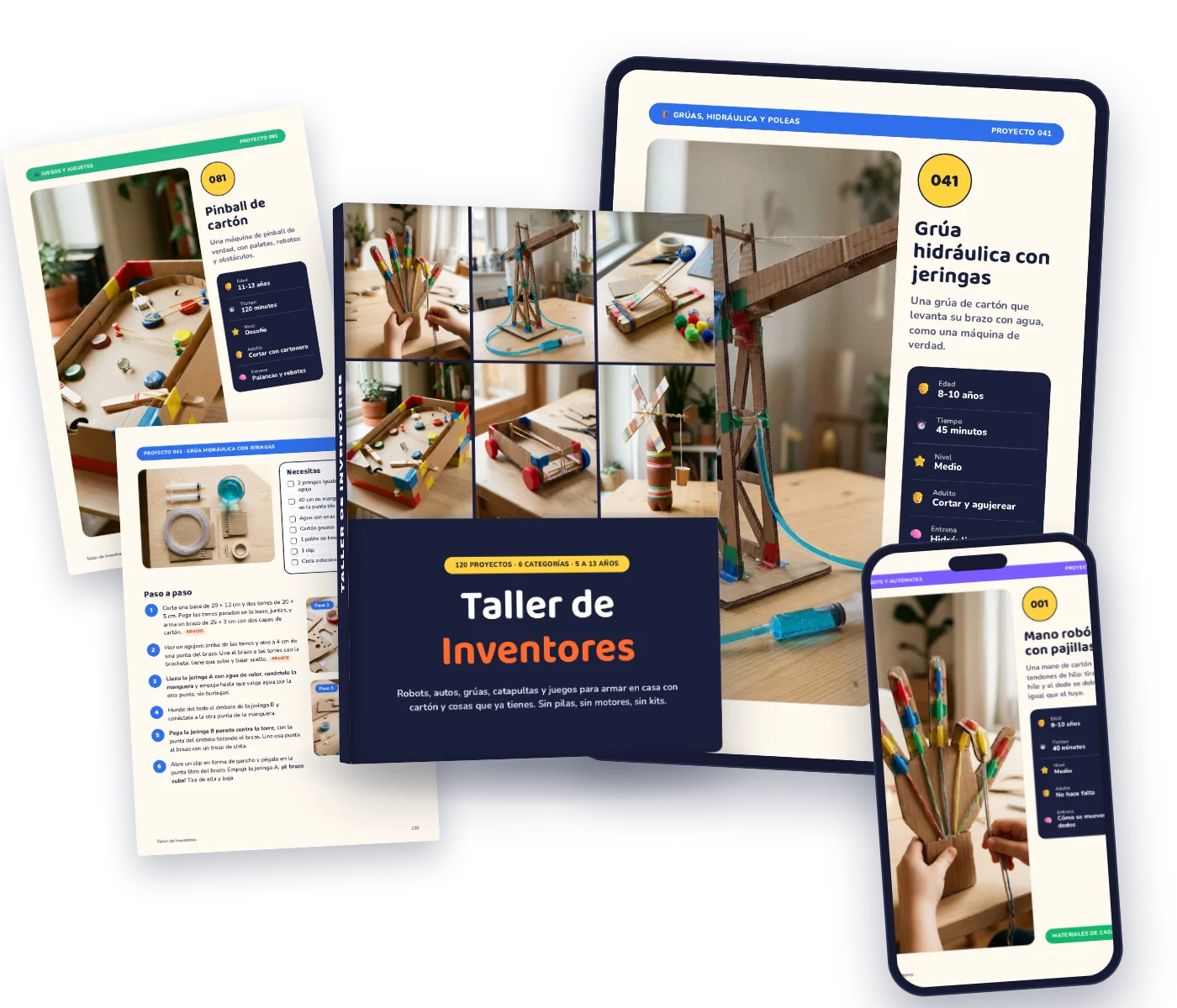 El Taller de Inventores en PDF: libro, tablet y celular