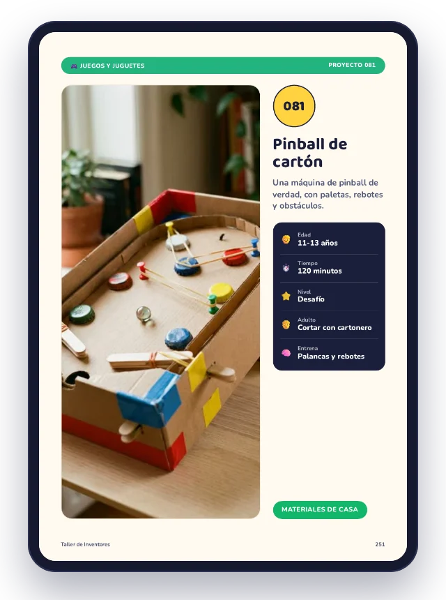 Pinball de cartón